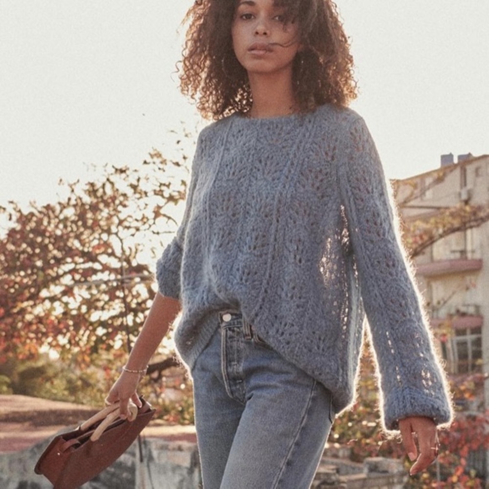 Sezane Isaac jumper blue